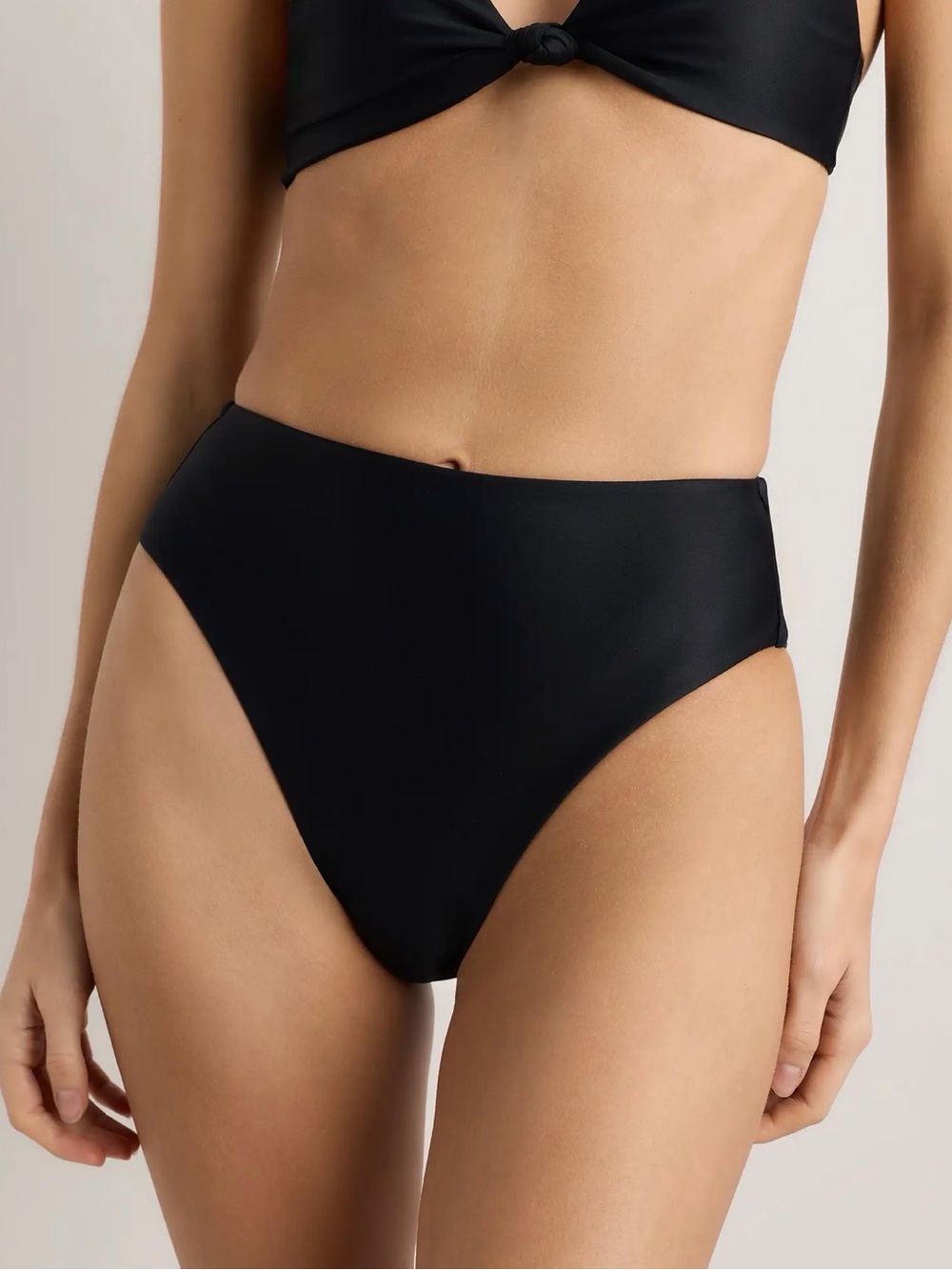 Quince — Italian High-Rise High-Leg Bikini Bottom
